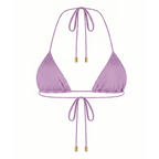 Rose Sculpt Triangle Bikini Top - Amethyst