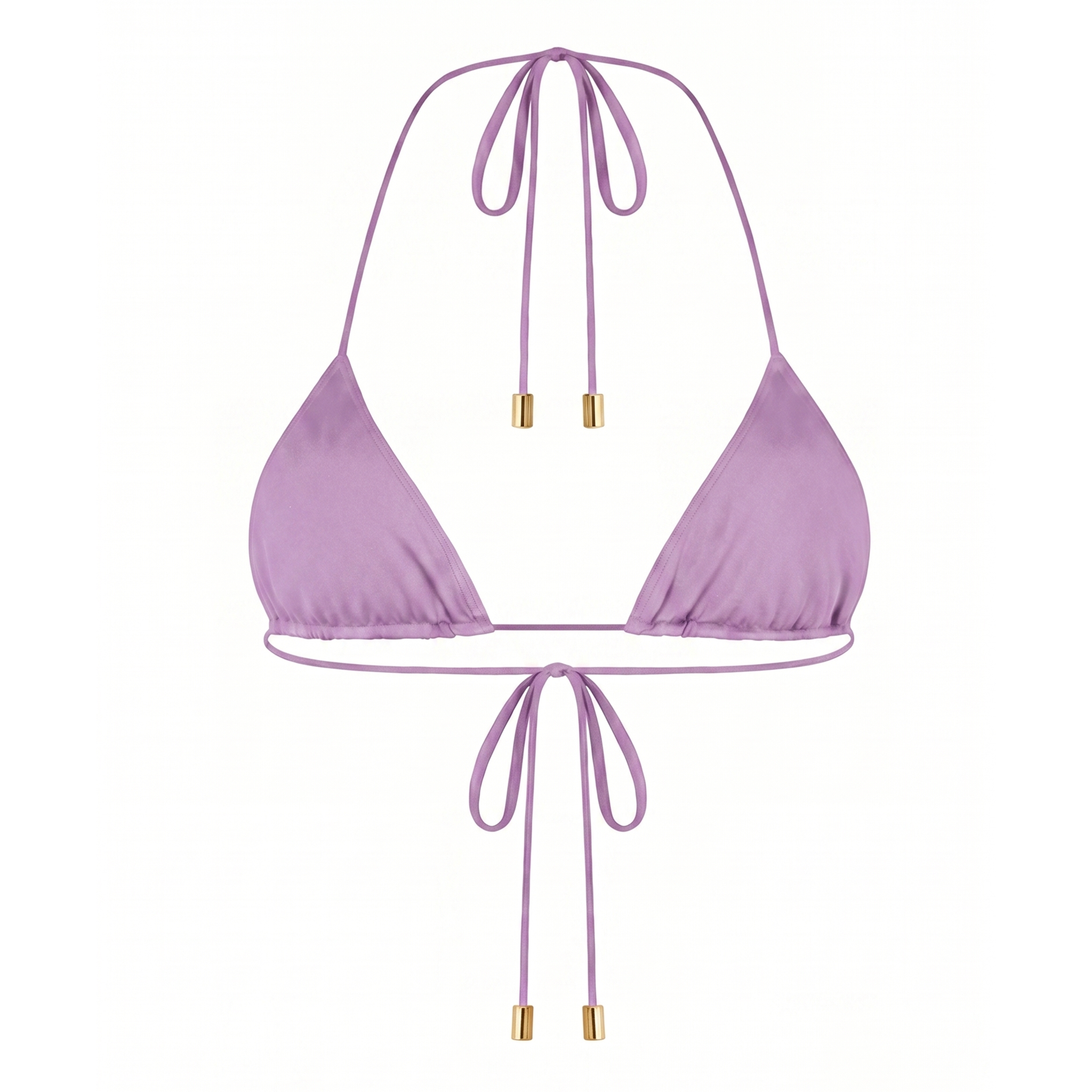 Rose Sculpt Triangle Bikini Top - Amethyst