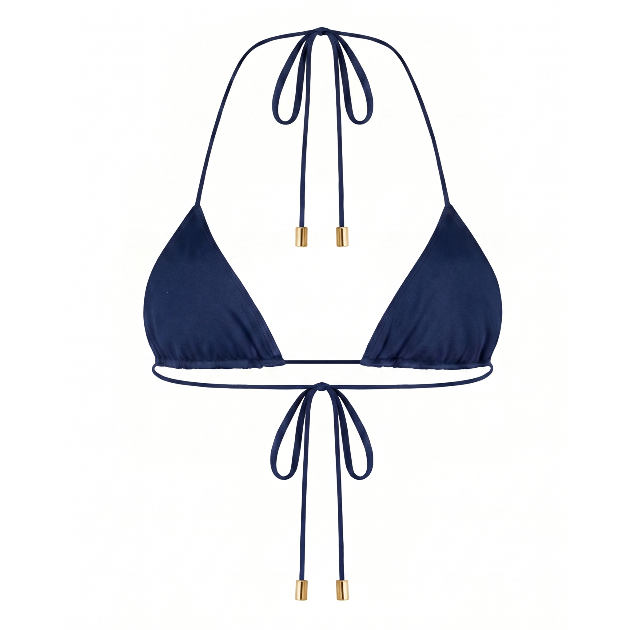 Rose Sculpt Triangle Bikini Top - Midnight Blue