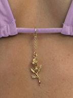 Rose Sculpt Triangle Bikini Top - Amethyst
