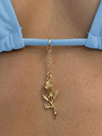 Rose Sculpt Triangle Bikini Top - Caribbean Blue