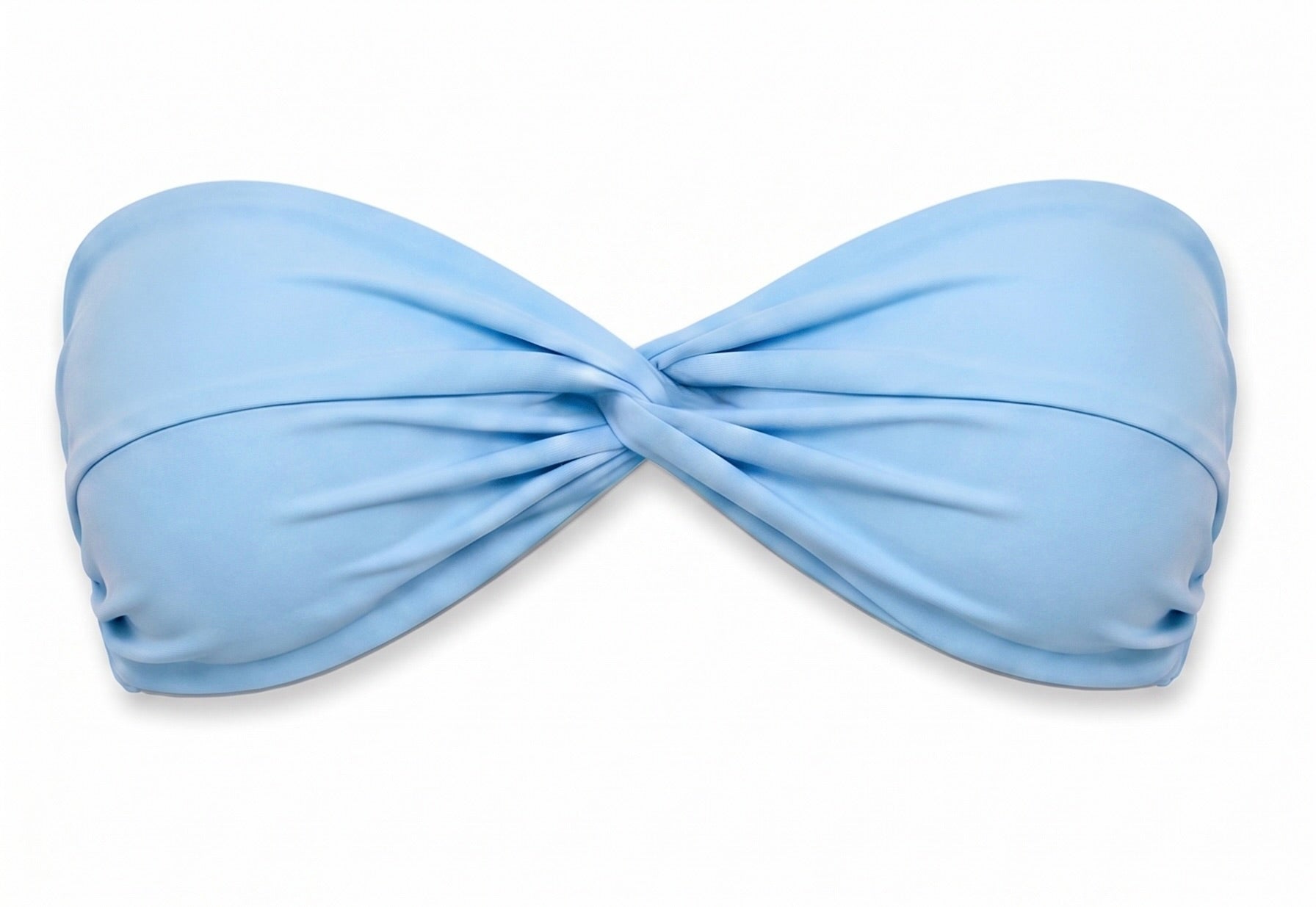 Aura Twist Bandeau Top - Caribbean Blue