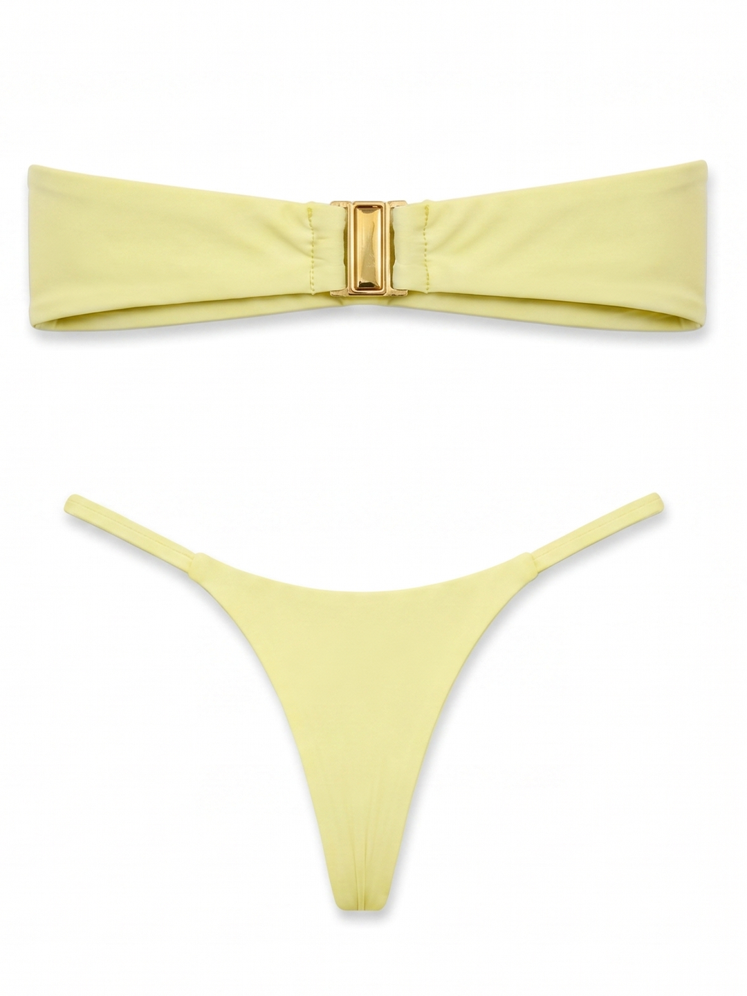 Aura Twist Bandeau Top - Sunlit Yellow